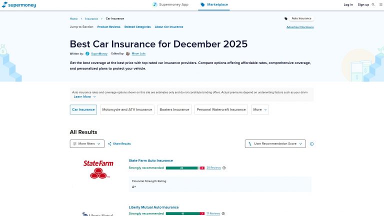 SuperMoney’s Auto Insurance Reviews